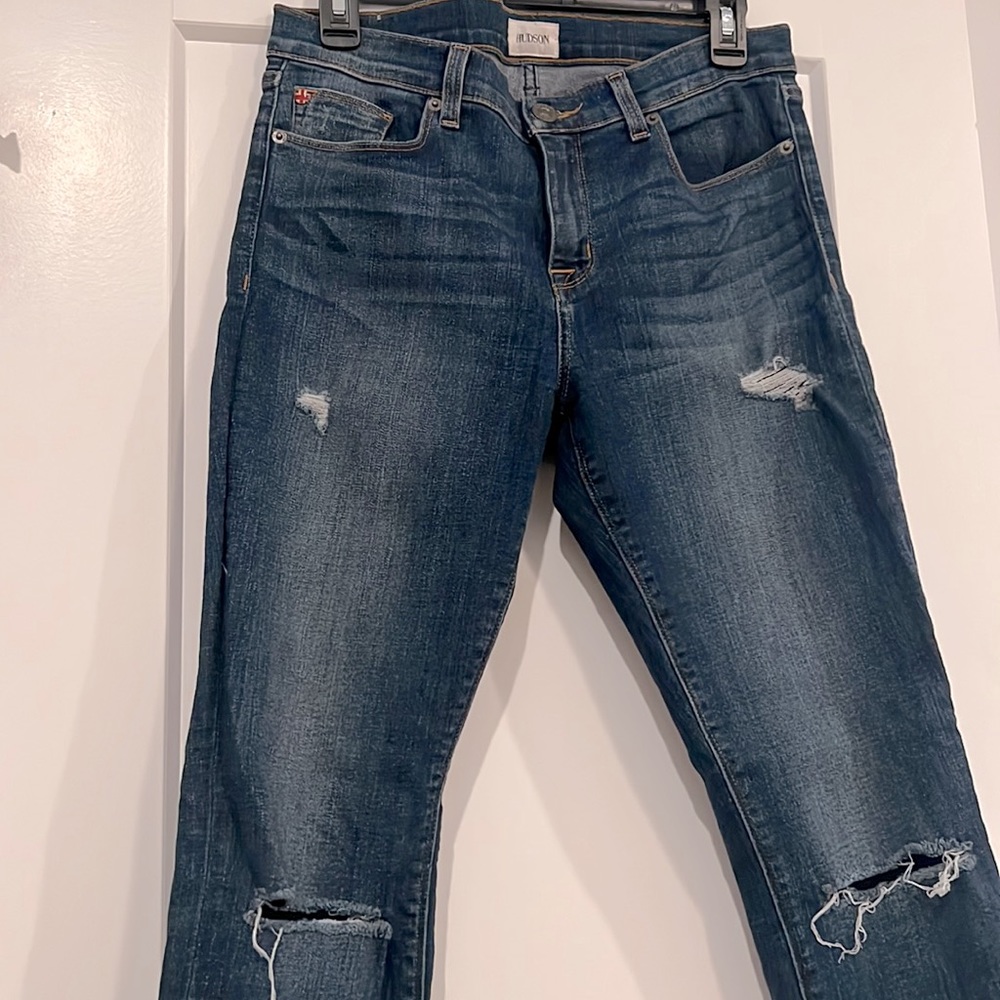 Hudson stretch mid rise skinny jeans